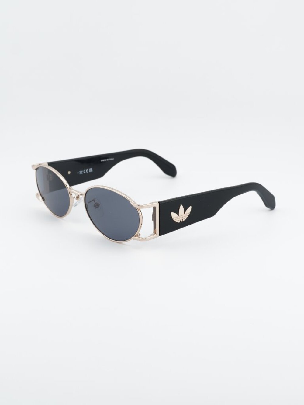 Adidas OR0096 32A Sunglasses Gold Oval Frame, Smoke Lenses